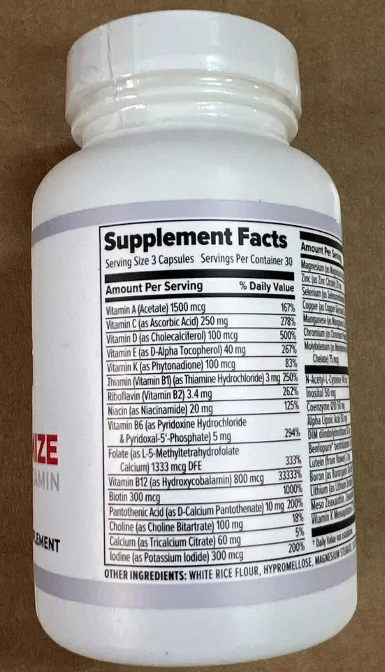 10X Health Optimize Methylated Multivitamin 90 Caps EXP 04/2027