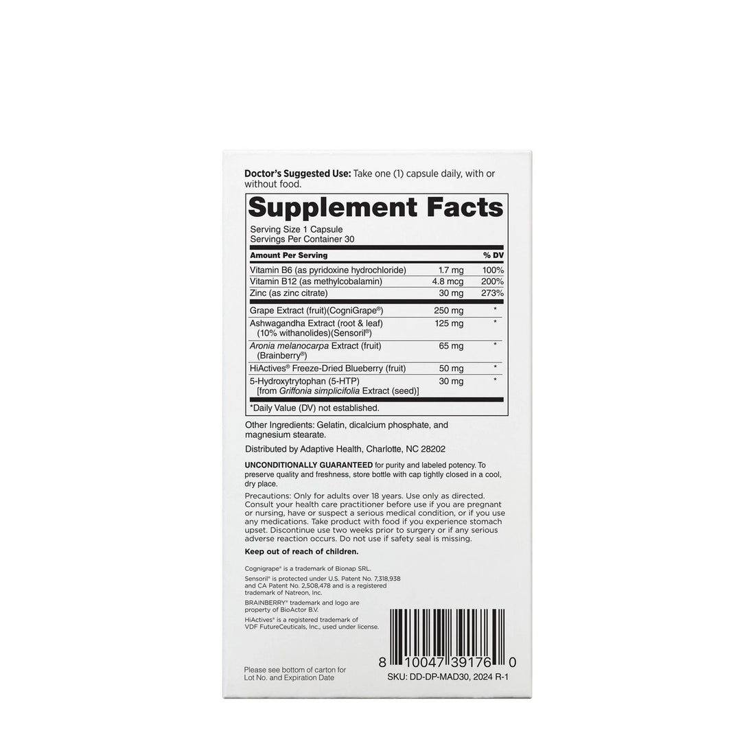 Mindful Advantage - 30 Capsules (30 Servings)
